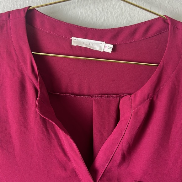 Lush Plum Wine Office Casual Blouse - Picture 2 of 4